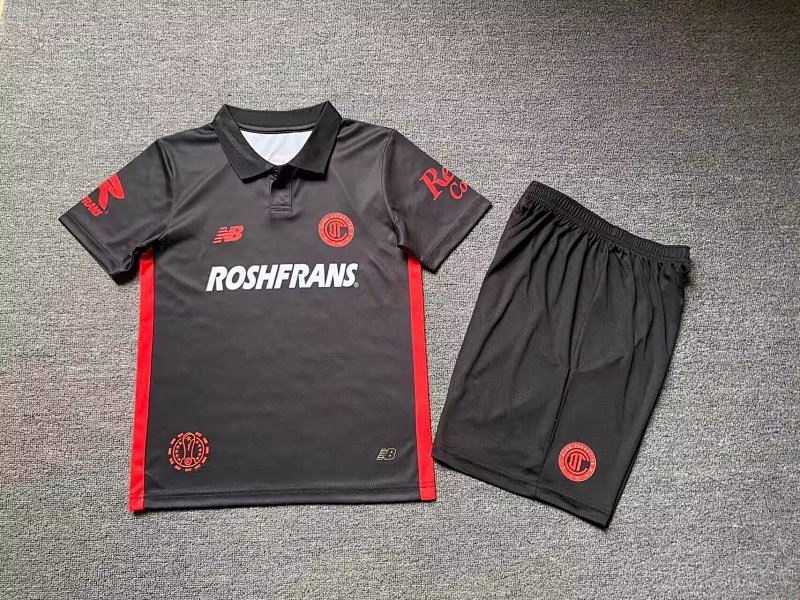 Niño_Kids Toluca Third Away Soccer Uniform 25 26-bosheng